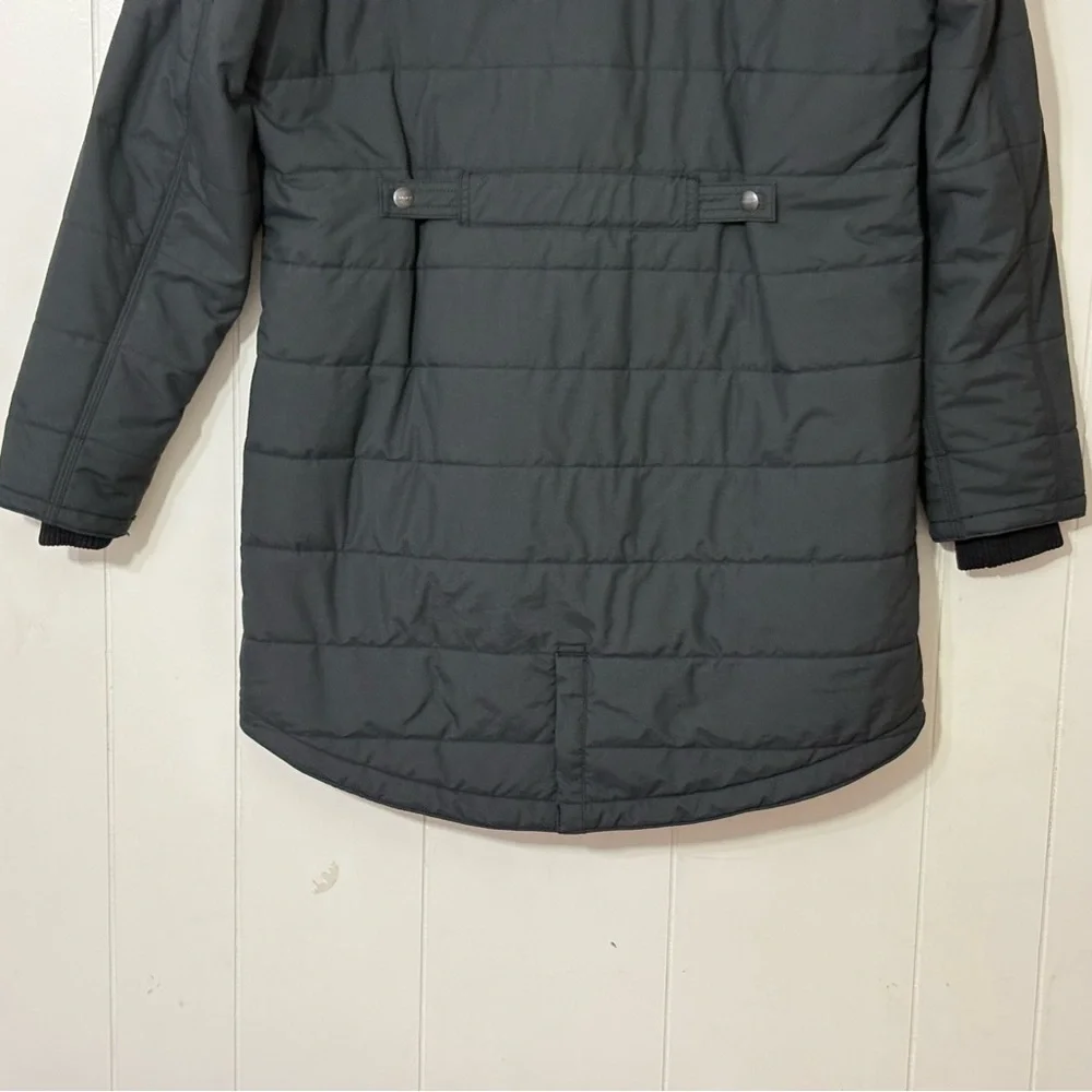 Carhartt Rain Defender Utility Coat Black Hooded Jacket Womens L Relaxed Fit - Picture 8 of 14